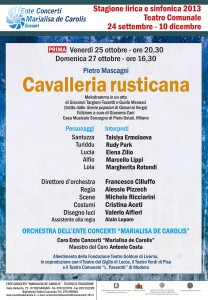 Manifesto Cavalleria rusticana