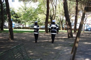 Sassari_polizia municipale in un parco